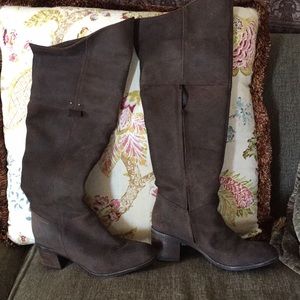 Clark’s knee high brown leather boots